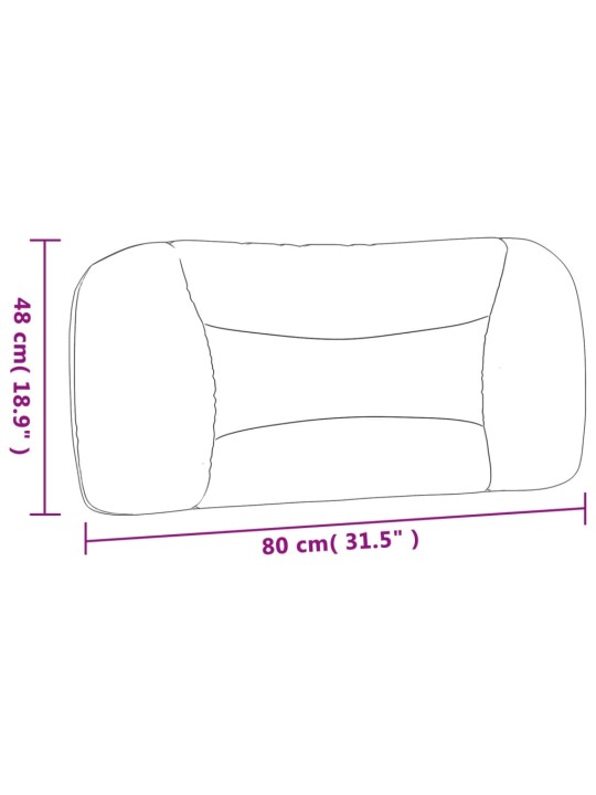 Galvūgalio pagalvėlė, juodos spalvos, 80 cm, dirbtinė oda