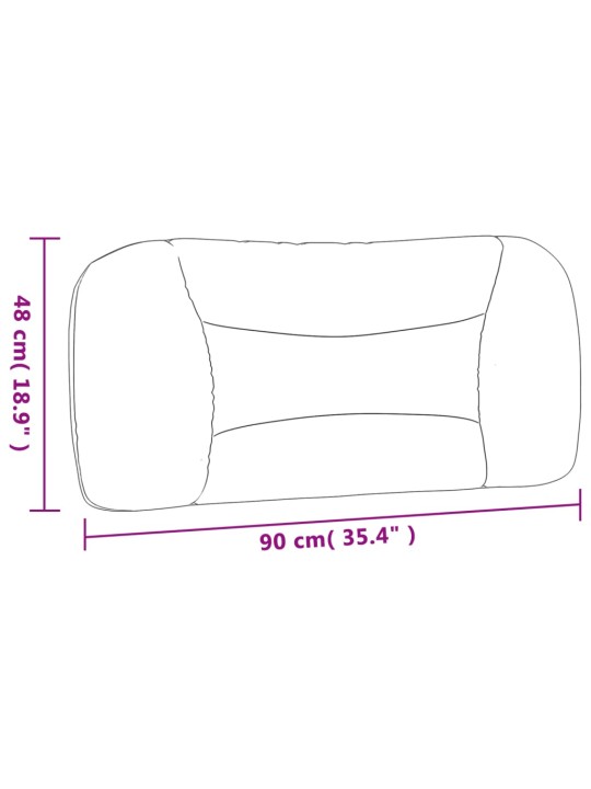 Galvūgalio pagalvėlė, juodos spalvos, 90 cm, dirbtinė oda