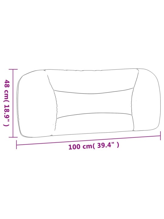 Galvūgalio pagalvėlė, kapučino spalvos, 100 cm, dirbtinė oda