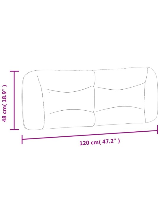Galvūgalio pagalvėlė, juodos spalvos, 120cm, dirbtinė oda