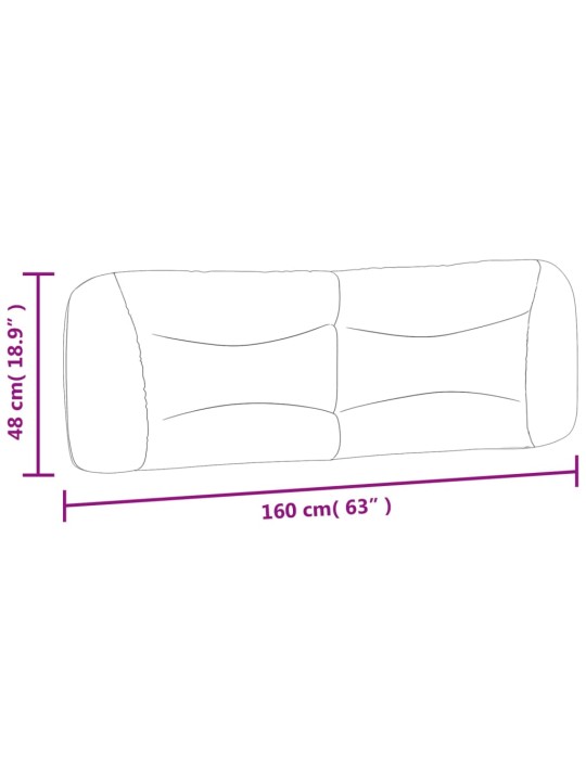 Galvūgalio pagalvėlė, kapučino spalvos, 160cm, dirbtinė oda