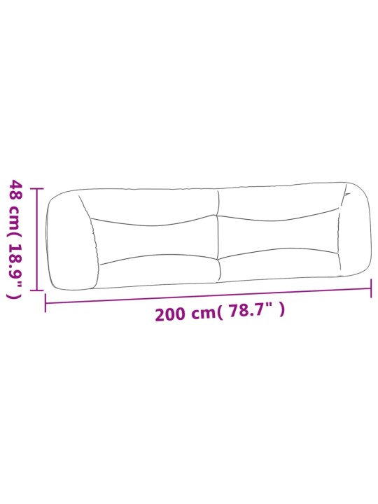 Galvūgalio pagalvėlė, kapučino spalvos, 200cm, dirbtinė oda
