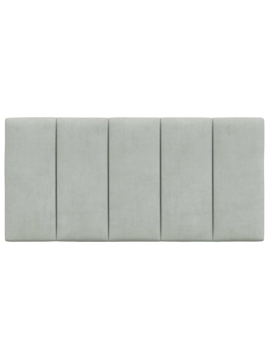 Galvūgalio pagalvėlė, šviesiai pilkos spalvos, 100cm, aksomas