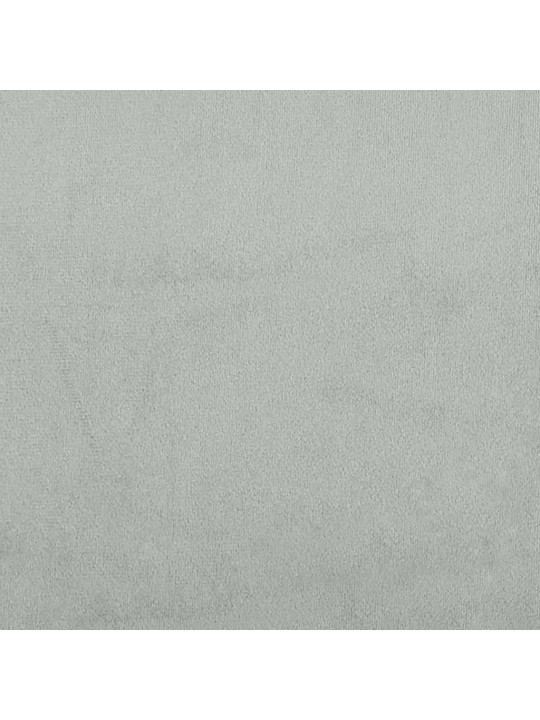 Galvūgalio pagalvėlė, šviesiai pilkos spalvos, 100cm, aksomas