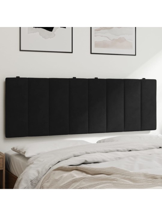 Galvūgalio pagalvėlė, juodos spalvos, 120cm, aksomas