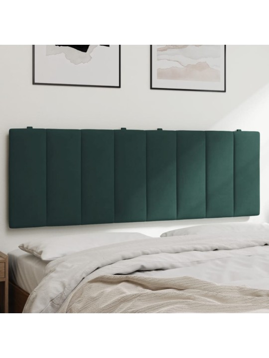 Galvūgalio pagalvėlė, tamsiai žalios spalvos, 120cm, aksomas