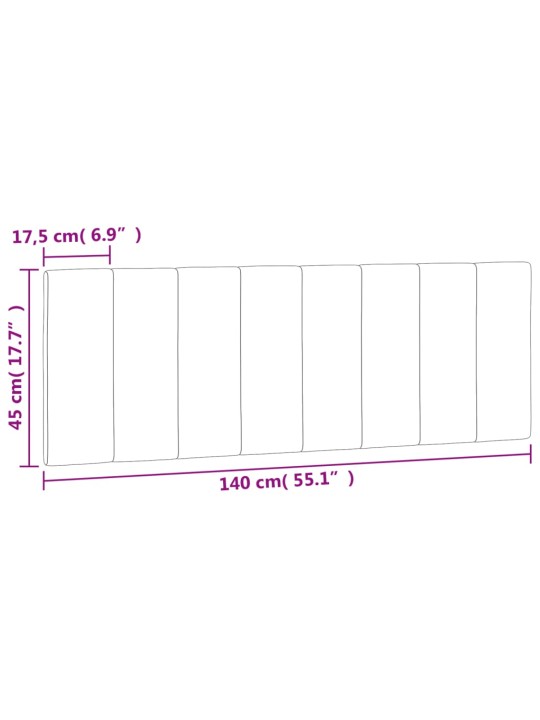 Galvūgalio pagalvėlė, juodos spalvos, 140cm, aksomas