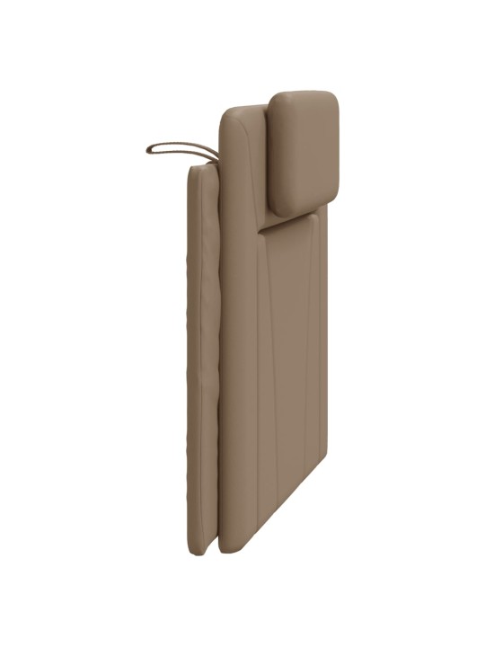 Galvūgalio pagalvėlė, kapučino spalvos, 100 cm, dirbtinė oda