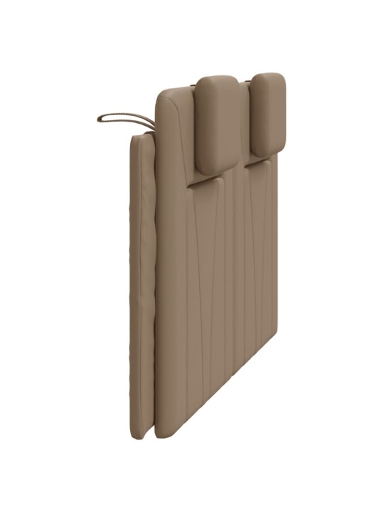 Galvūgalio pagalvėlė, kapučino spalvos, 120cm, dirbtinė oda