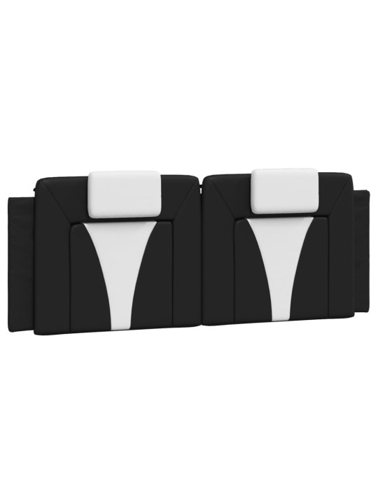 Galvūgalio pagalvėlė, juodas ir baltas, 120cm, dirbtinė oda