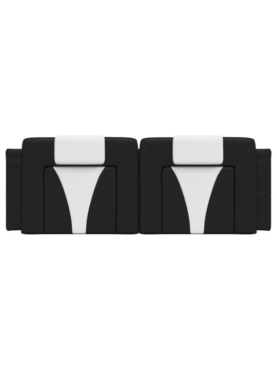 Galvūgalio pagalvėlė, juodas ir baltas, 120cm, dirbtinė oda