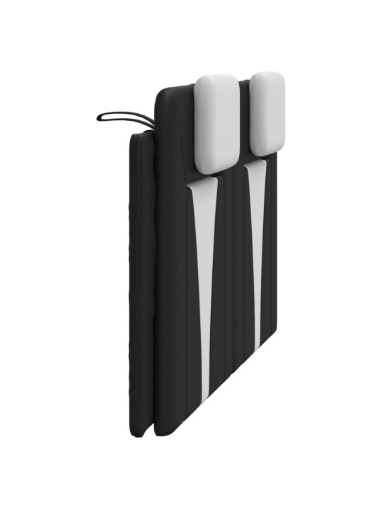 Galvūgalio pagalvėlė, juodas ir baltas, 120cm, dirbtinė oda