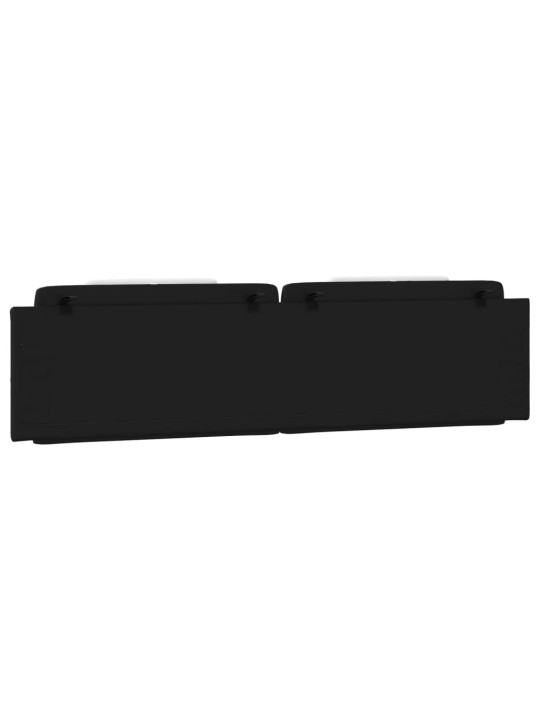 Galvūgalio pagalvėlė, juodas ir baltas, 200cm, dirbtinė oda