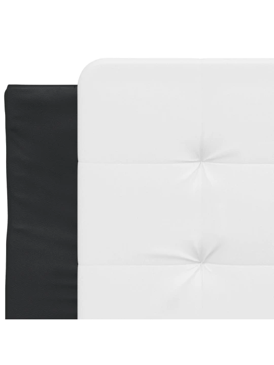 Galvūgalio pagalvėlė, baltas ir juodas, 90cm, dirbtinė oda