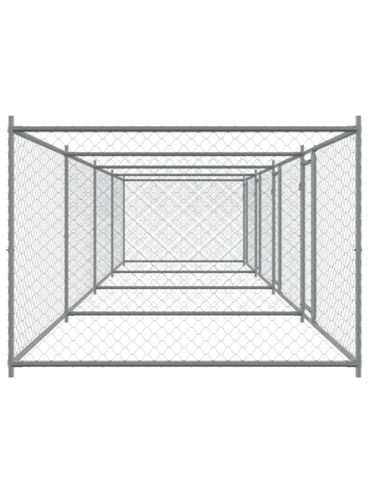 Narvas šunims su durimis, pilkas, 8x2x1,5m, plienas