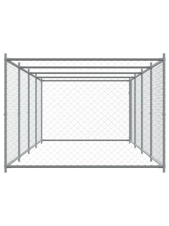 Narvas šunims su durimis, pilkas, 8x2x1,5m, plienas