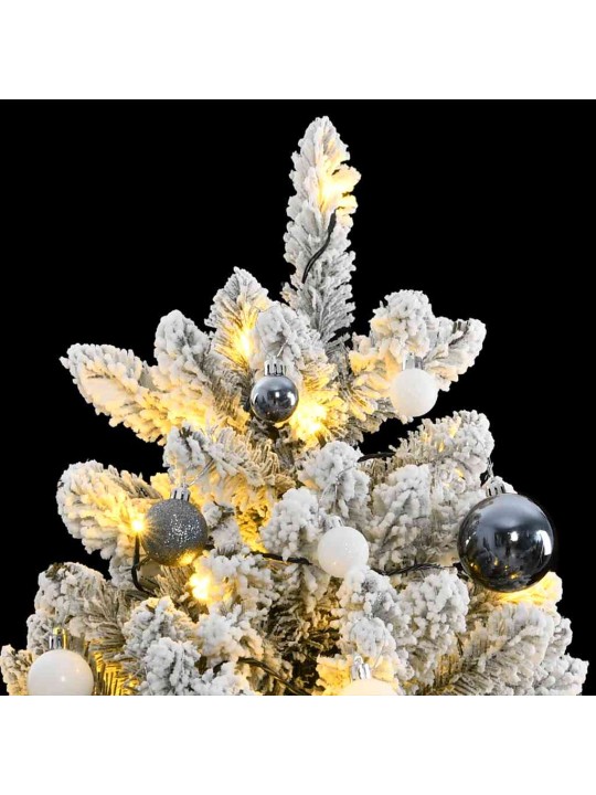 Kalėdų eglutė su šarnyrinėmis šakomis/LED/žaisliukais, 300cm