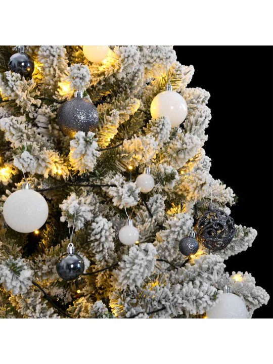 Kalėdų eglutė su šarnyrinėmis šakomis/LED/žaisliukais, 300cm