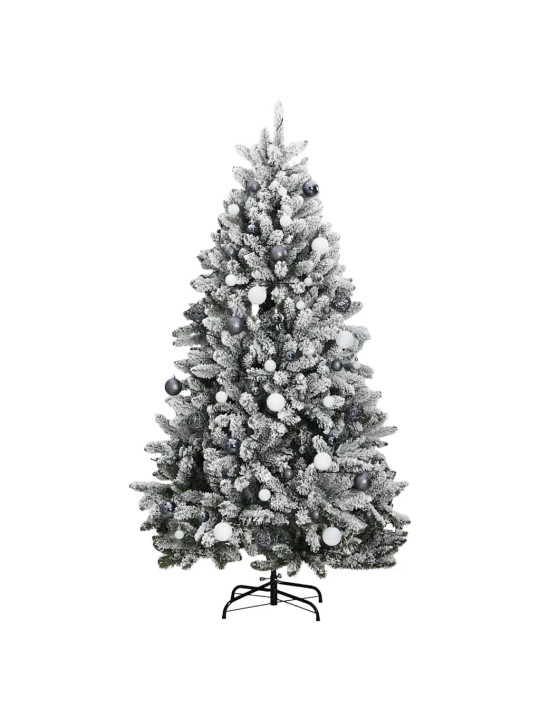 Kalėdų eglutė su šarnyrinėmis šakomis/LED/žaisliukais, 300cm