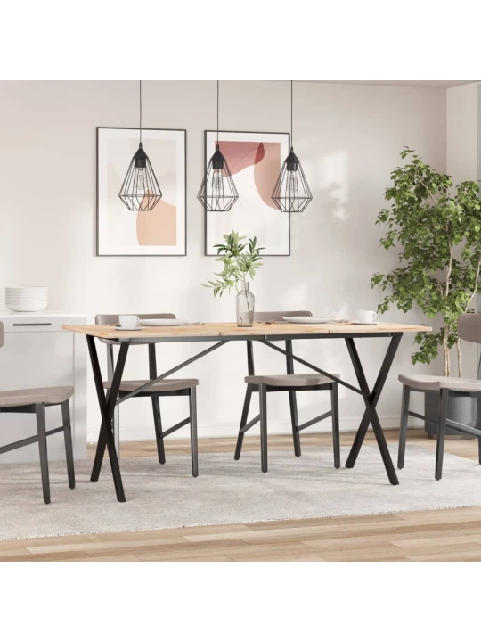 Valgomojo stalo kojos, 120x60x73cm, ketus, X formos rėmas