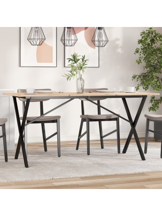 Valgomojo stalo kojos, 120x60x73cm, ketus, X formos rėmas