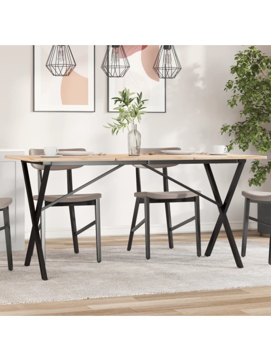 Valgomojo stalo kojos, 140x60x73cm, ketus, X formos rėmas