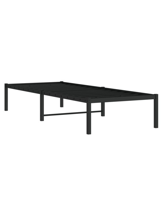 Metalinis lovos rėmas, juodos spalvos, 75x190cm