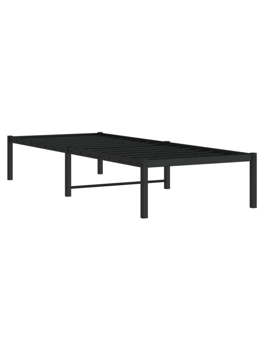 Metalinis lovos rėmas, juodos spalvos, 75x190cm
