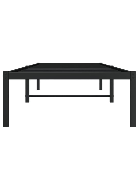 Metalinis lovos rėmas, juodos spalvos, 75x190cm