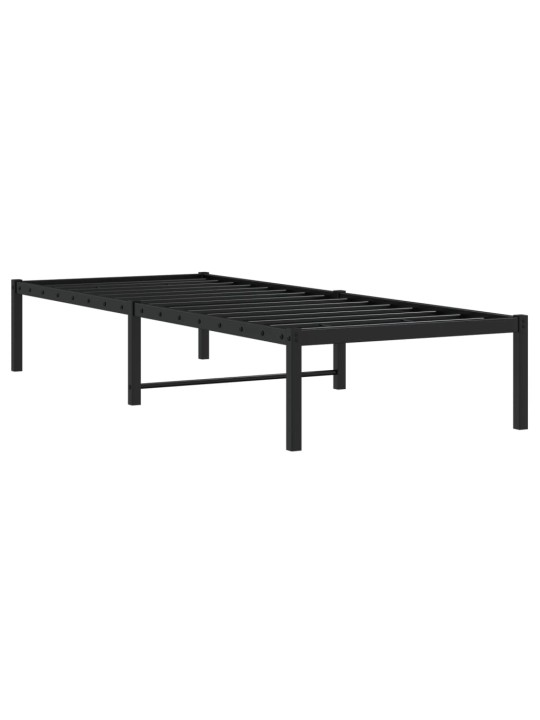 Metalinis lovos rėmas, juodos spalvos, 75x190cm