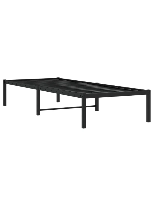 Metalinis lovos rėmas, juodos spalvos, 75x190cm