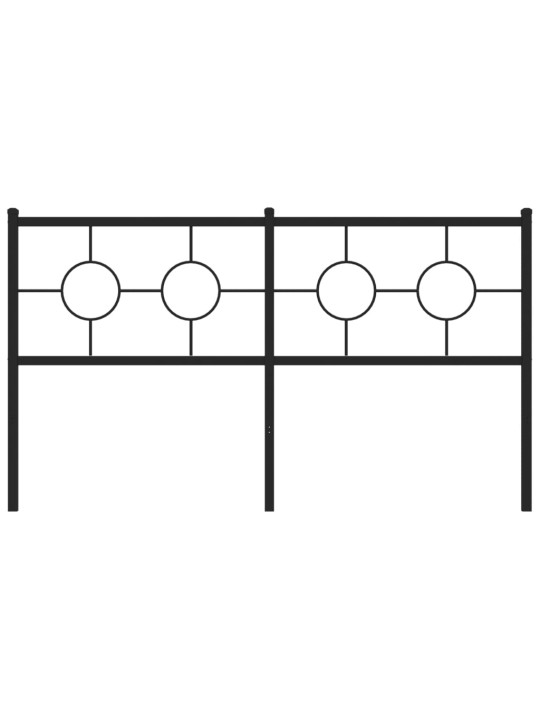 Metalinis galvūgalis, juodos spalvos, 160cm