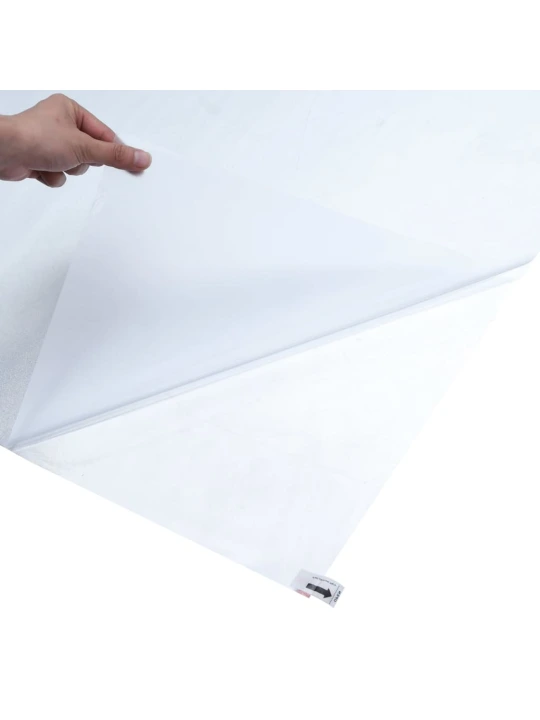 Langų plėvelė, skaidri pilka, 60x2000cm, PVC, statinė, matinė