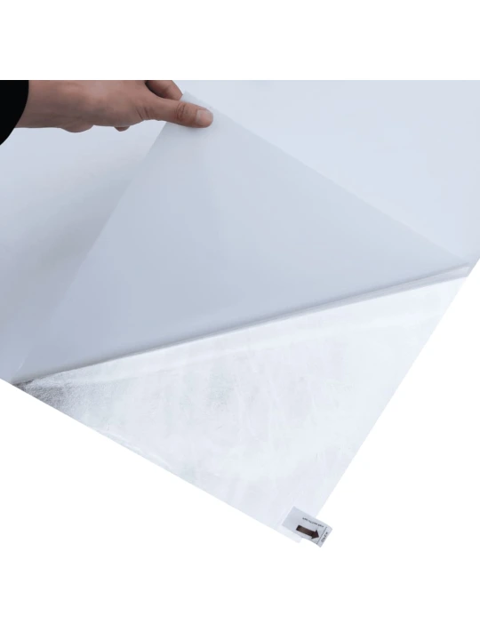 Langų plėvelė, skaidri balta, 60x500cm, PVC, statinė, matinė