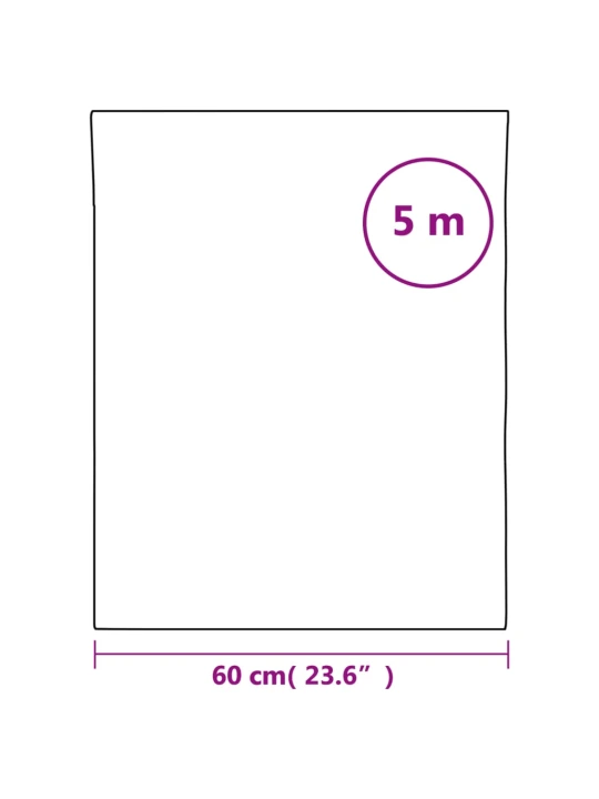 Langų plėvelė, skaidri balta, 60x500cm, PVC, statinė, matinė