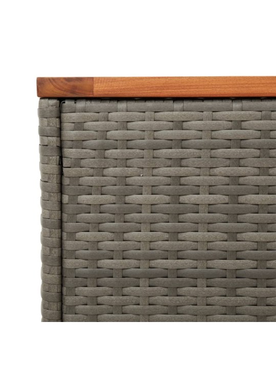 Šoniniai sodo staliukai, 2vnt., pilki, 55x34x37cm, poliratanas