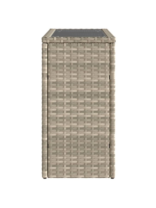 Šoninis sodo staliukas, pilkas, 58x27,5x55cm, poliratanas