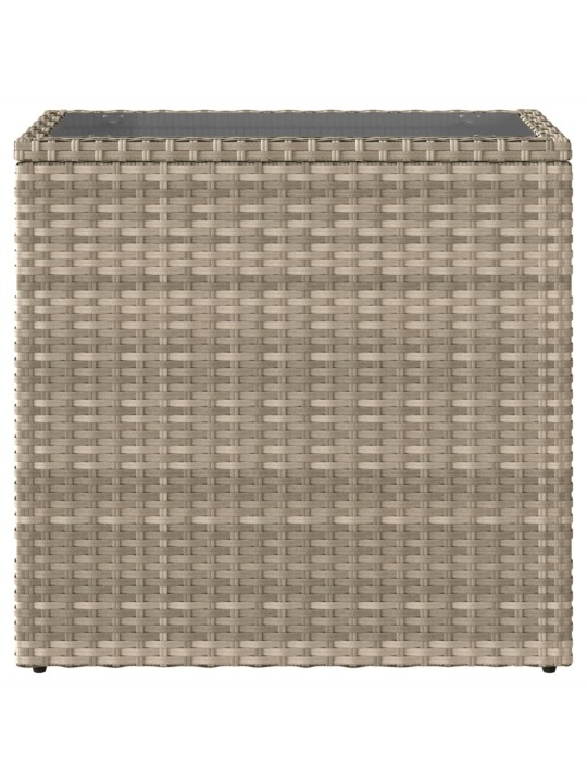 Šoninis sodo staliukas, pilkas, 58x27,5x55cm, poliratanas