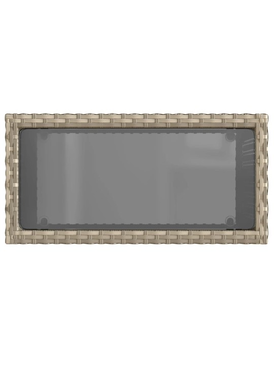 Šoninis sodo staliukas, pilkas, 58x27,5x55cm, poliratanas