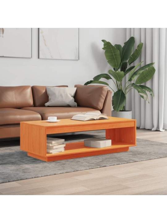 Kavos staliukas, vaško rudas, 110x50x33,5cm, pušies masyvas