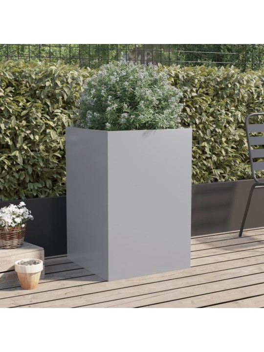 Lovelis, sidabrinės spalvos, 52x48x75cm, galvanizuotas plienas