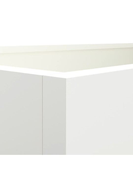 Lovelis, baltos spalvos, 62x30x29cm, plienas