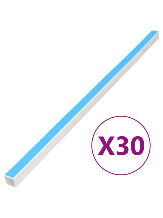 Kabelių kanalas, 20x10mm, 30m, PVC, savaime prilimpantis