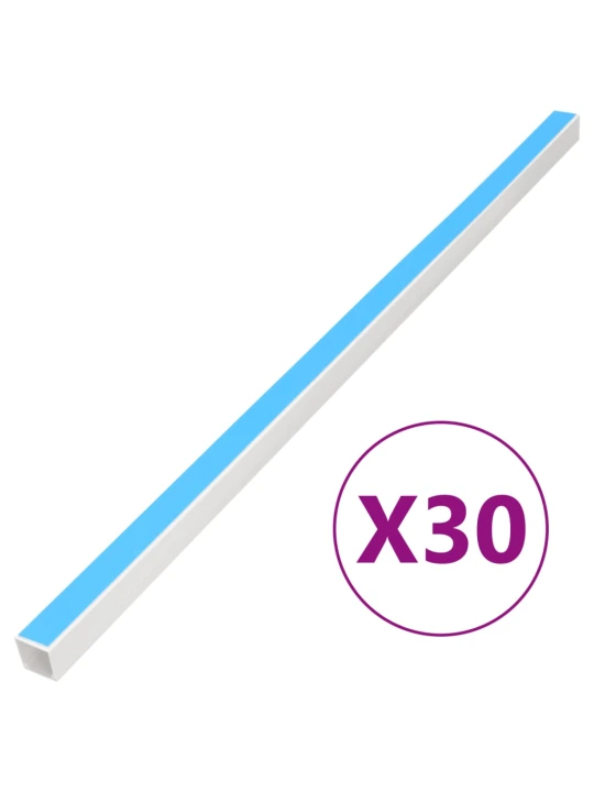 Kabelių kanalas, 20x10mm, 30m, PVC, savaime prilimpantis