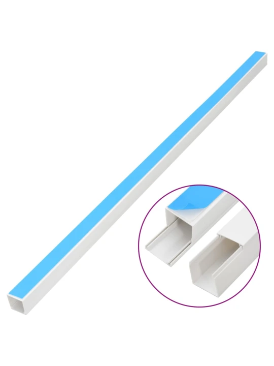 Kabelių kanalas, 20x10mm, 30m, PVC, savaime prilimpantis