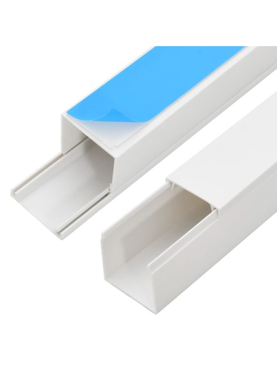 Kabelių kanalas, 20x10mm, 30m, PVC, savaime prilimpantis