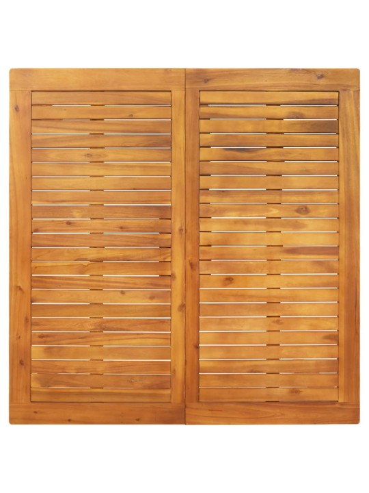 Sodo valgomojo stalas, 110x110x75cm, akacijos medienos masyvas