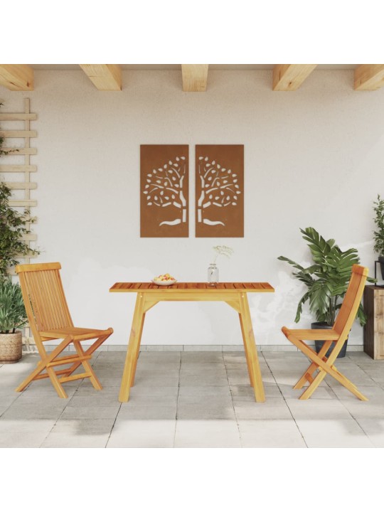 Sodo valgomojo stalas, 110x56x75cm, akacijos medienos masyvas