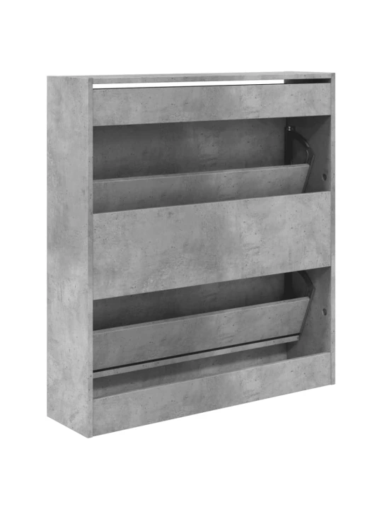 Spintelė batams, betono pilka, 80x21x87,5cm, apdirbta mediena