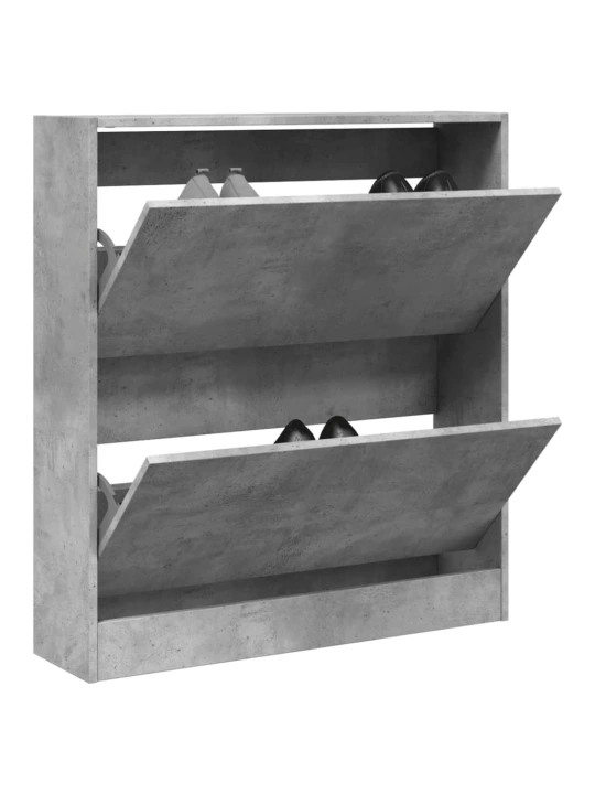 Spintelė batams, betono pilka, 80x21x87,5cm, apdirbta mediena